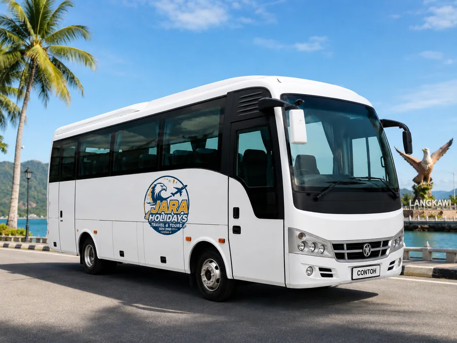 Private mini bus transport in Langkawi